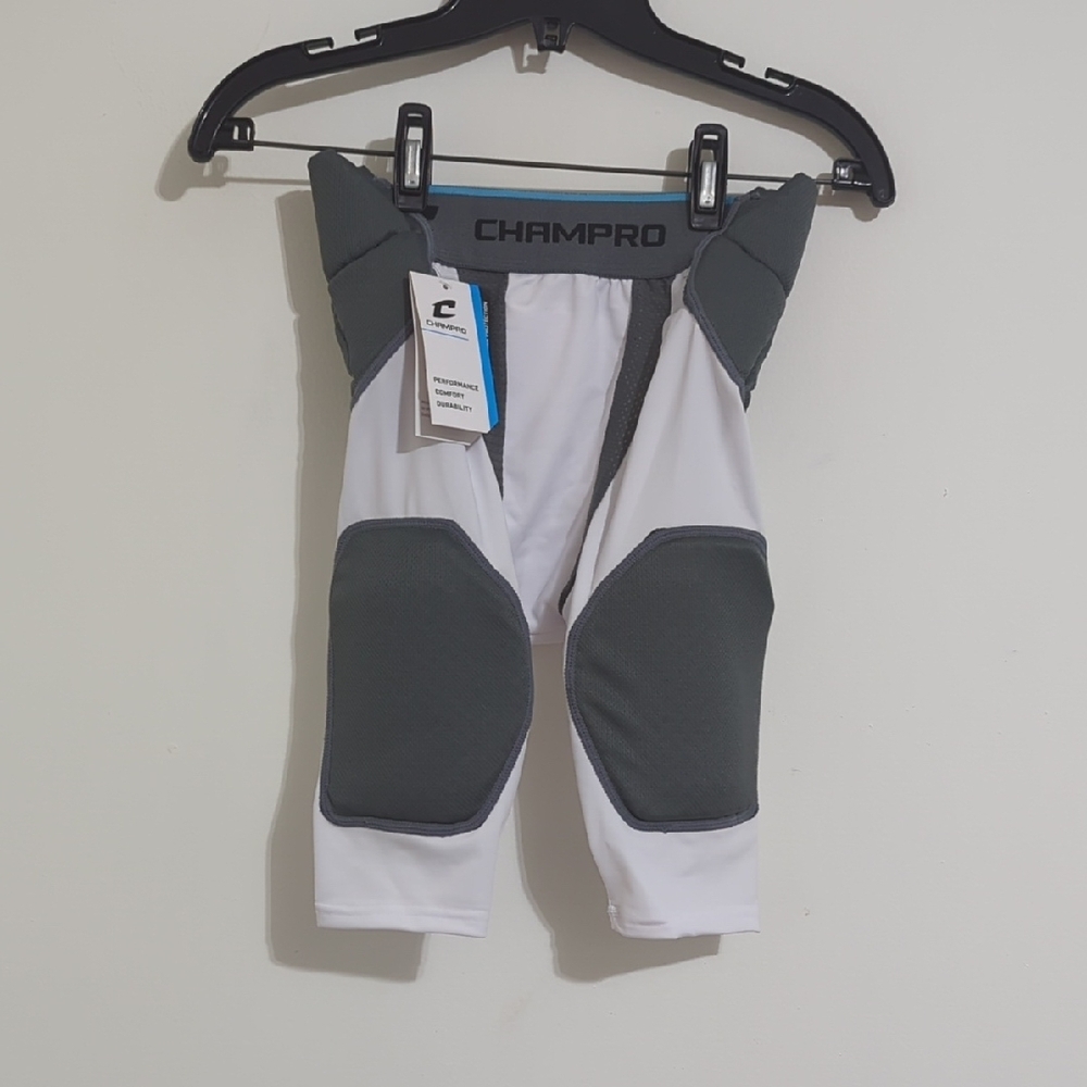 White and Gray Athletic Shorts with Elastic Waistband